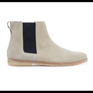 Topman beige and black Chelsea boots
